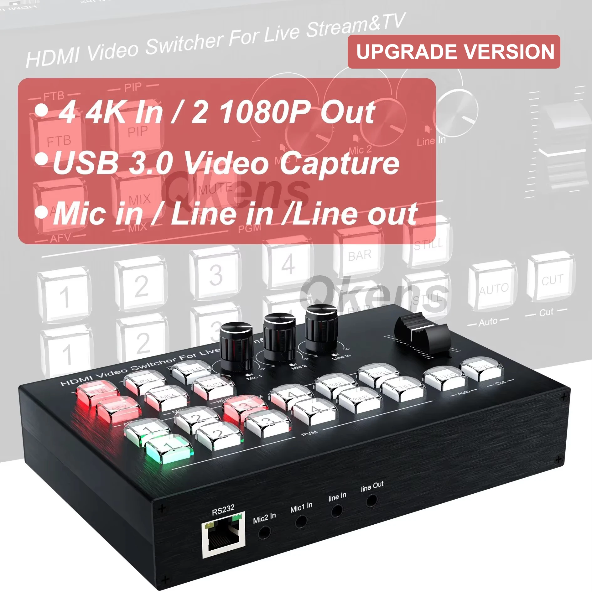 Gaming Console All In One - Commutateur vidéo HDMI 4K 4 canaux