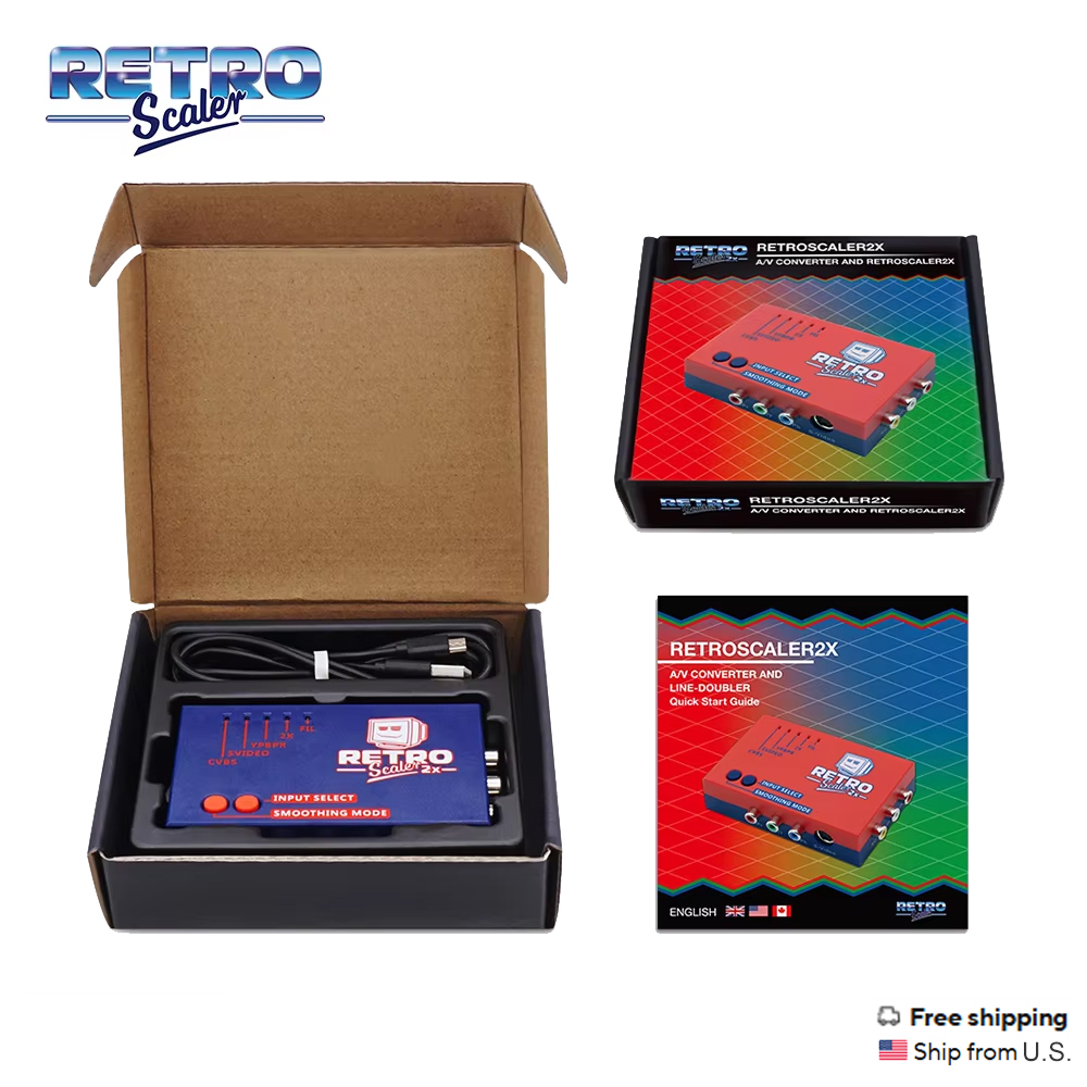 Gaming Console All In One - RetroScaler2x Composite SV YPBPR vers HDMI