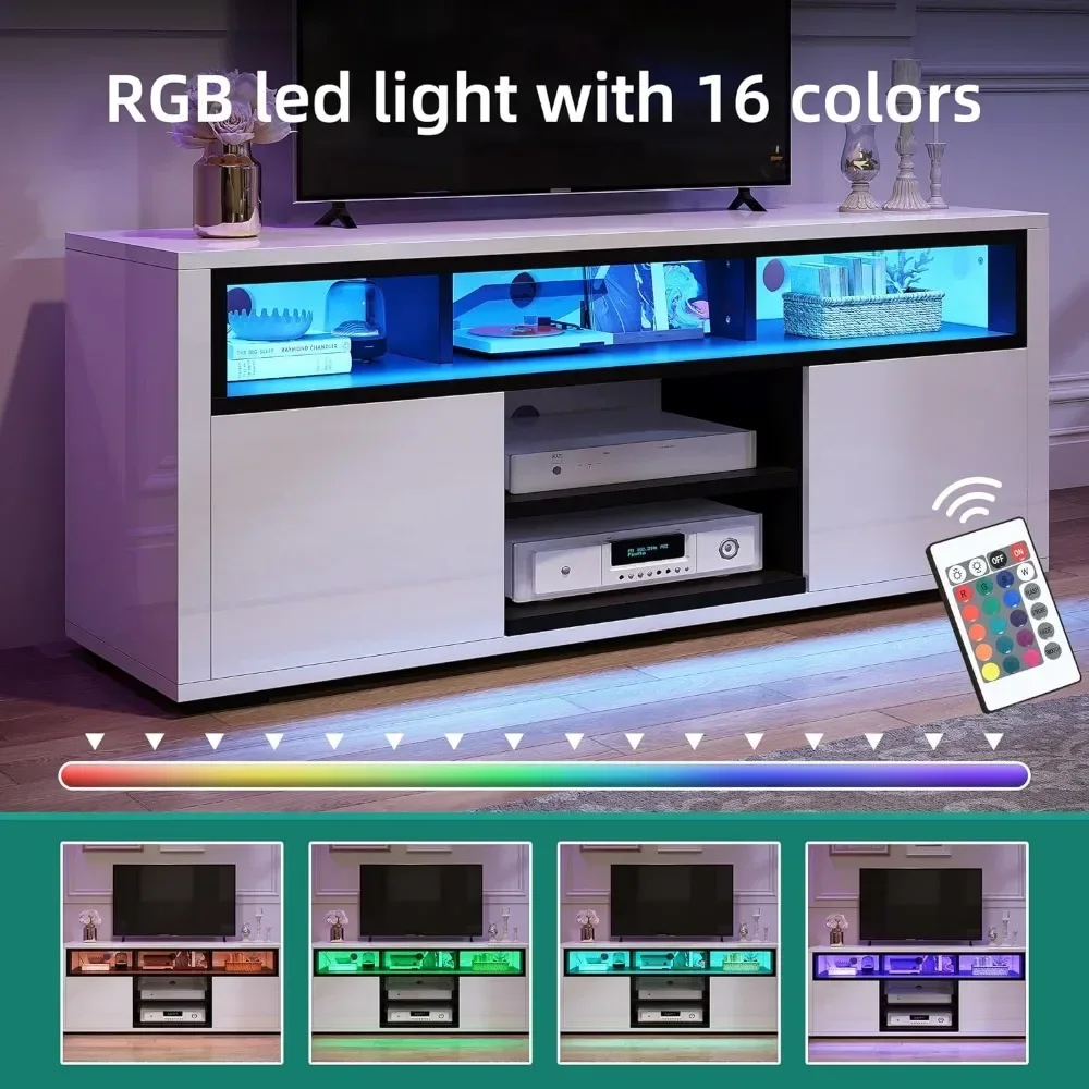 # Pour meuble TV LED moderne 5 - Gaming Console Entertainment Center avis et prix