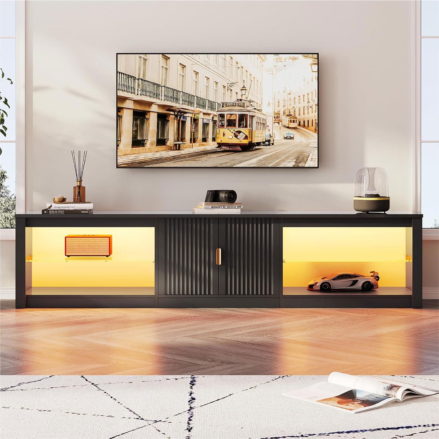 Meuble TV 80 pouces pour télév - Gaming Console Entertainment Center avis et prix