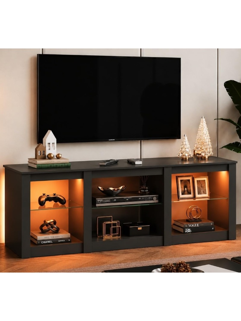 Meuble TV LED 58 pouces, centr - Gaming Console Entertainment Center avis et prix