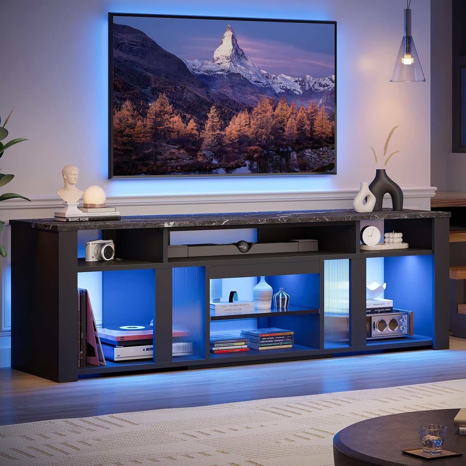 Meuble TV 80 pouces pour télév - Gaming Console Entertainment Center avis et prix