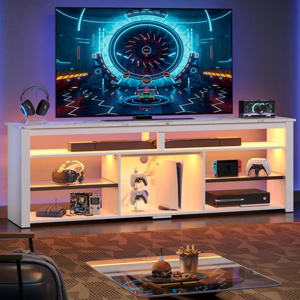 Meuble TV pour TV 75 pouces, c - Gaming Console Entertainment Center avis et prix