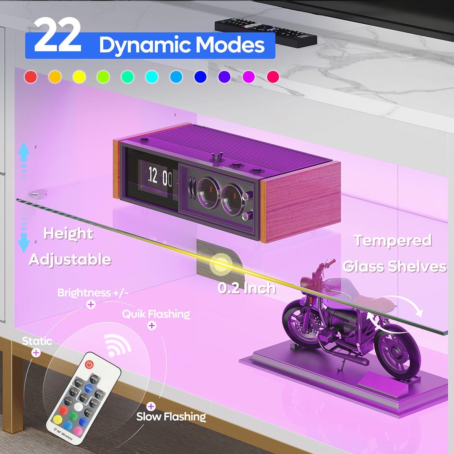 Meuble TV pour téléviseurs de  - Gaming Console Entertainment Center avis et prix