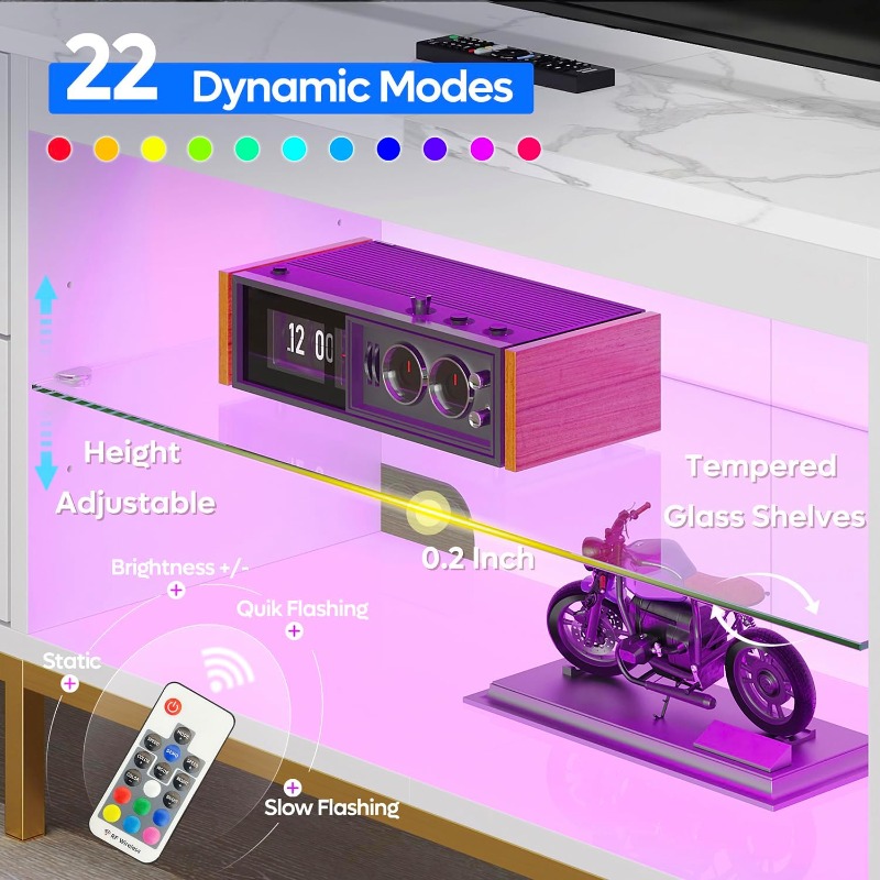 Meuble TV Bestier pour télévis - Gaming Console Entertainment Center avis et prix