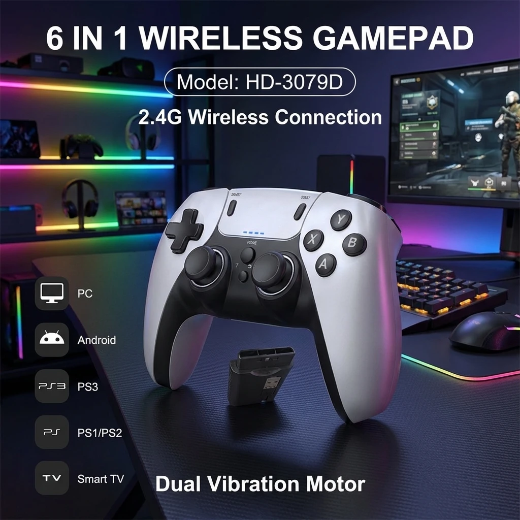 Manette de jeu à double vibrat - Gaming Console For Android Tv avis et prix