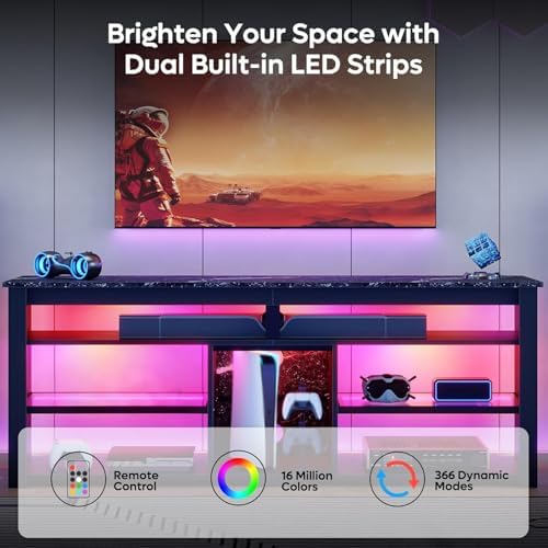 Meuble TV pour téléviseur 70 p - Gaming Console Entertainment Center avis et prix