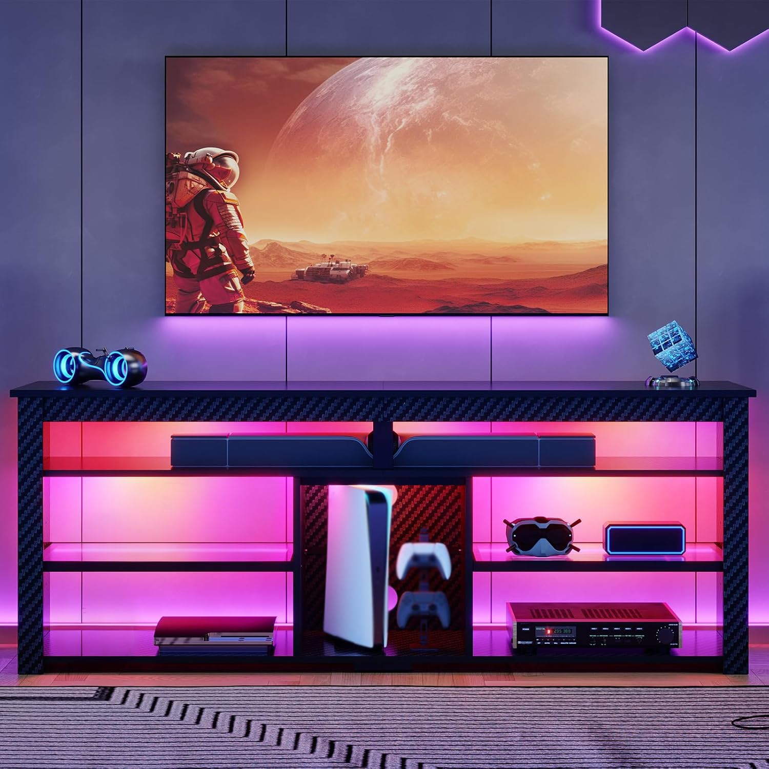 Meuble TV pour téléviseur 70 p - Gaming Console Entertainment Center avis et prix