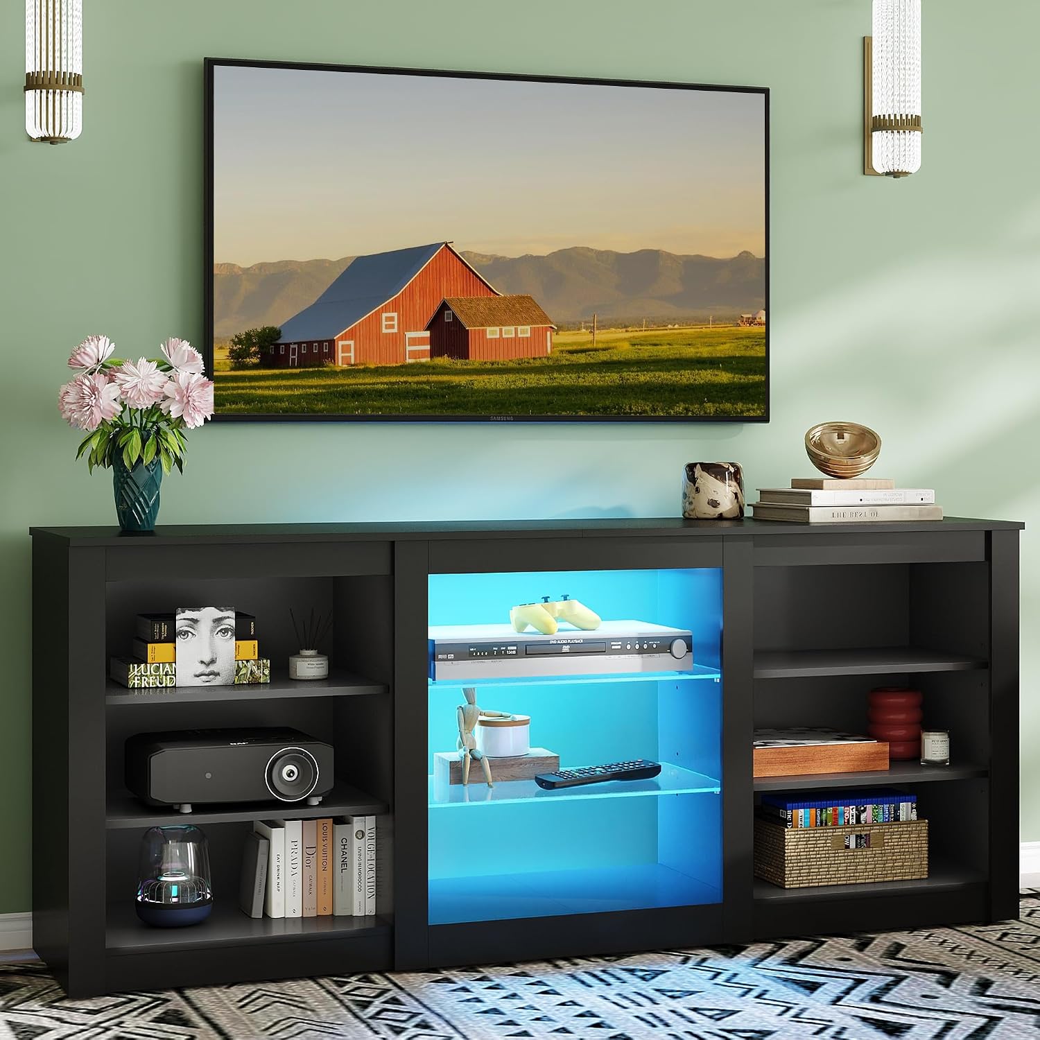 Meuble TV moderne, centre de d - Gaming Console Entertainment Center avis et prix