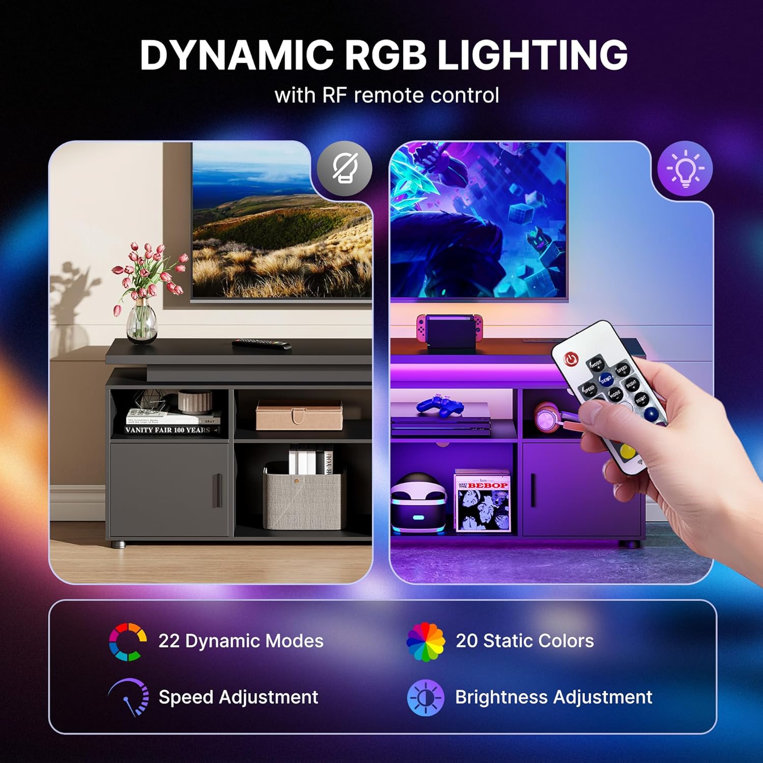 Meuble TV, centre de divertiss - Gaming Console Entertainment Center avis et prix