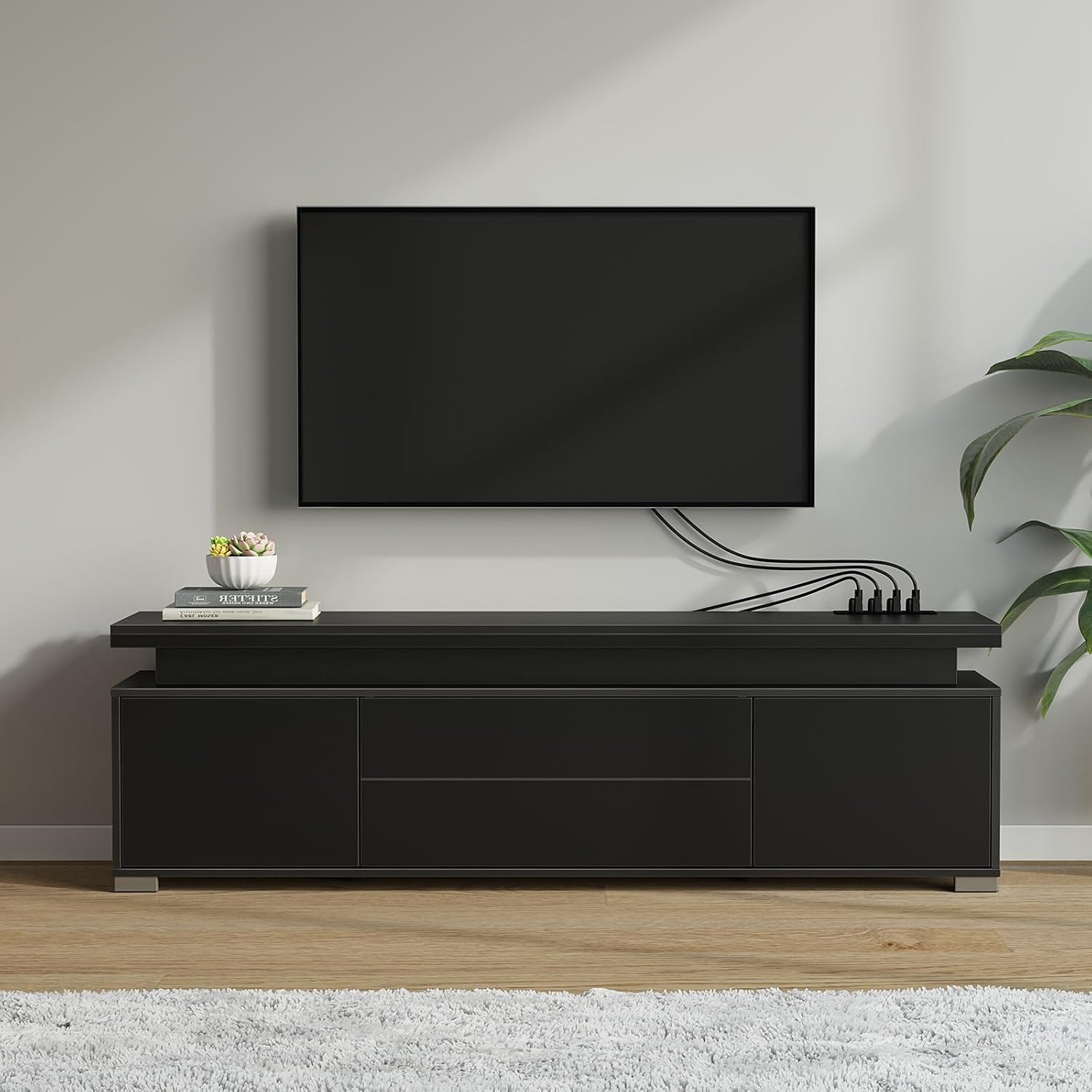Meuble TV avec prise de couran - Gaming Console Entertainment Center avis et prix