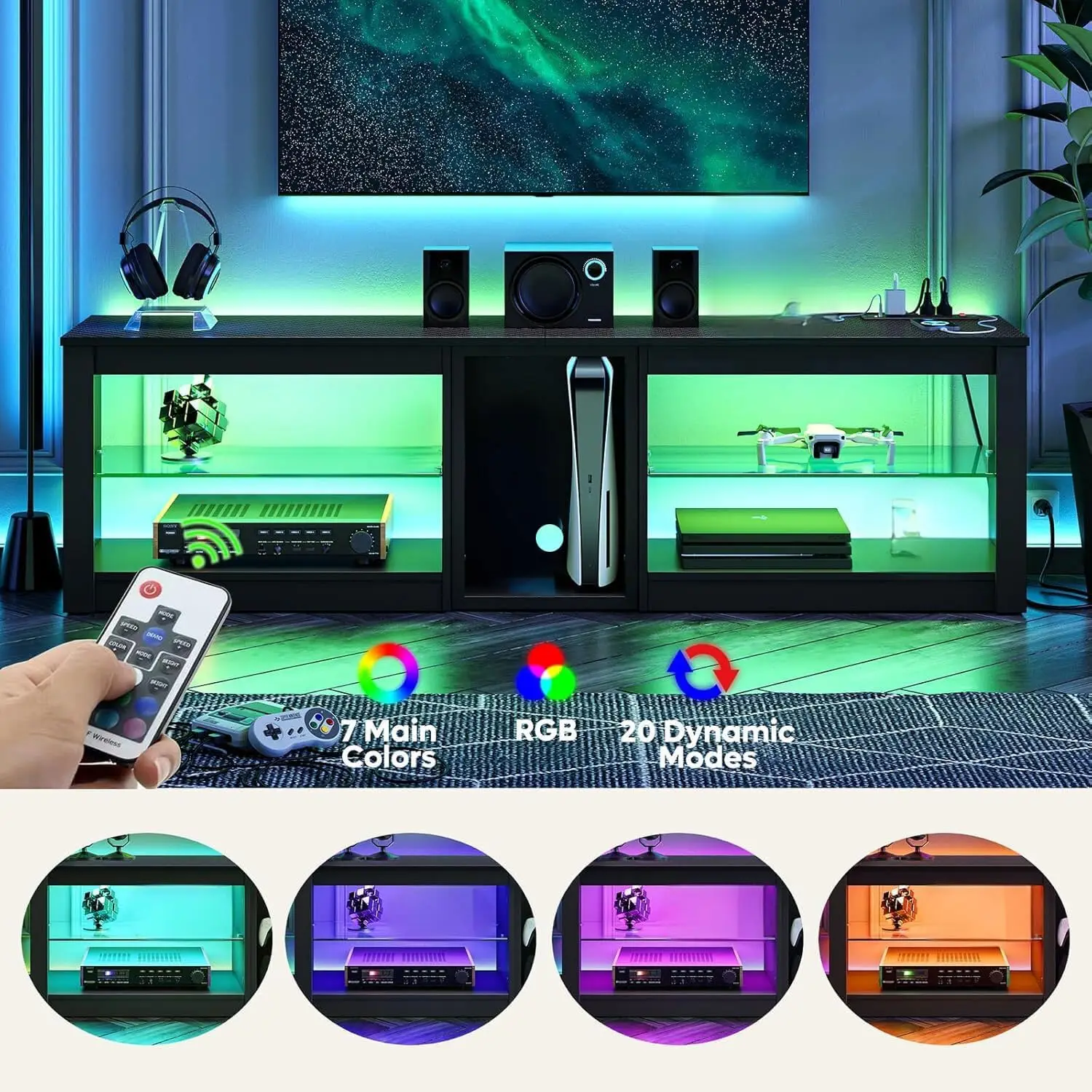 Meuble TV pour PS5 avec prises - Gaming Console Entertainment Center avis et prix