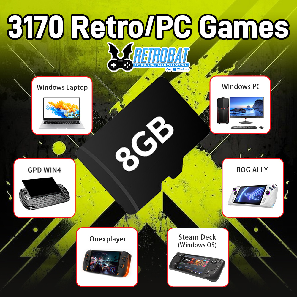 Carte de jeu TF de 8 go avec 3 - Laptop Gaming Console avis et prix